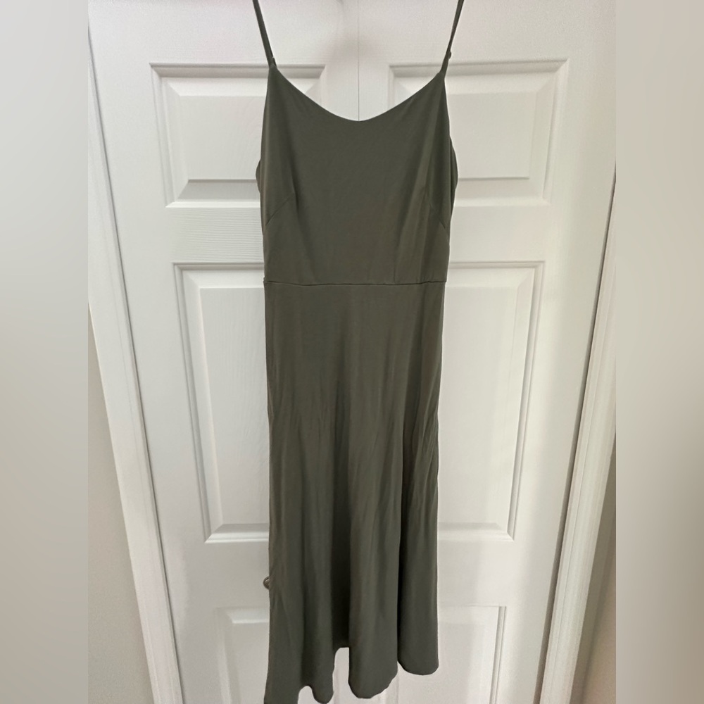 LOFT Olive Midi Dress